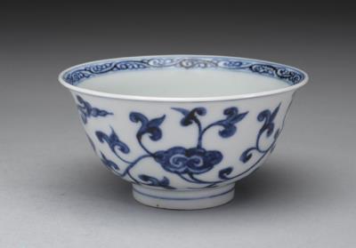 图片[2]-Bowl with ganoderma lucidum decoration in underglaze blue, Ming dynasty, Yongle reign (1403-1424)-China Archive